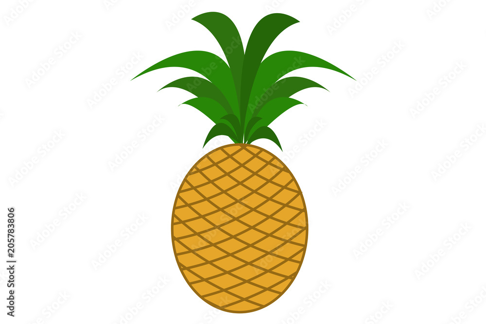 Piña sobre fondo blanco. Piña sobre fondo blanco.