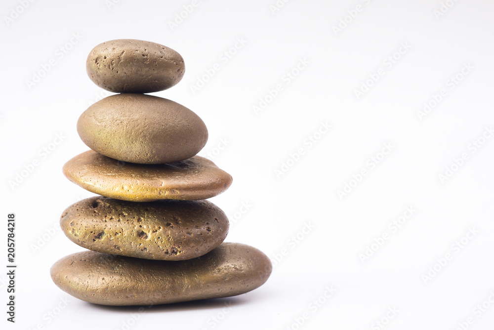 Balance different stone concepts together on a white background. Balance different stone concepts together on a white background.