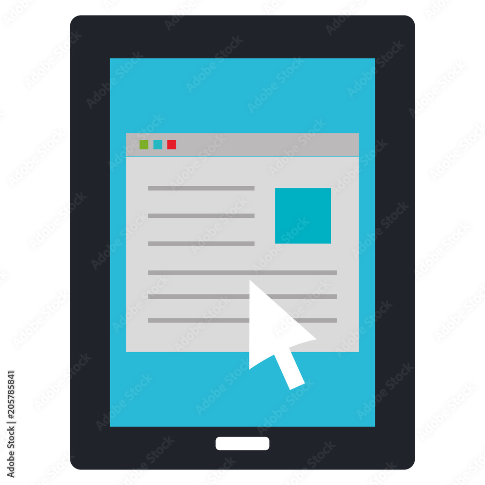 tablet with webpage template vector illustration design tablet with webpage template vector illustration design