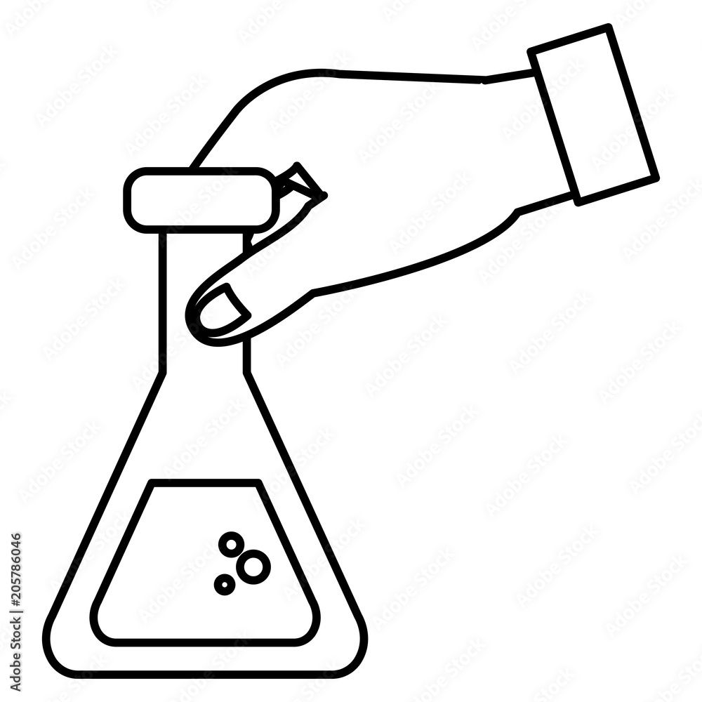 hand lifting tube test isolated icon vector illustration design hand lifting tube test isolated icon vector illustration design