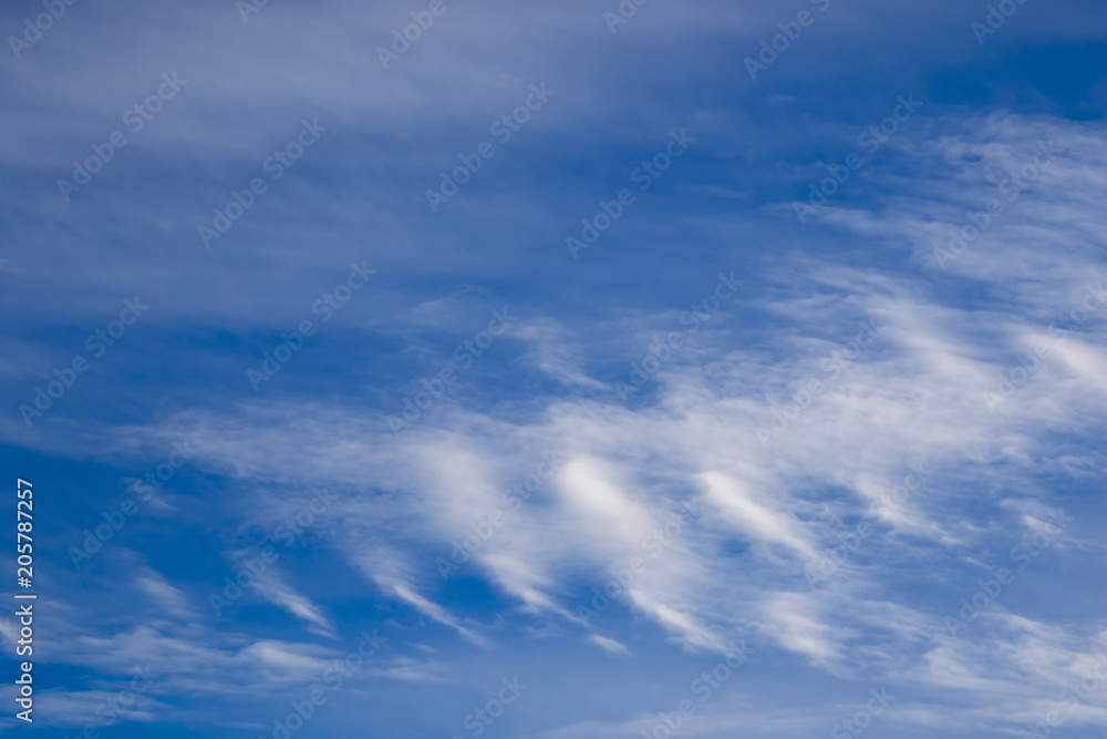 Clouds against the blue sky background