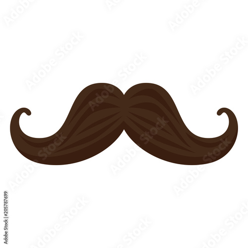 mustache hipster style accessory vector illustration design