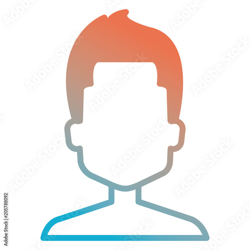 young man shirtless avatar character vector illustration design