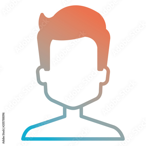 young man shirtless avatar character vector illustration design