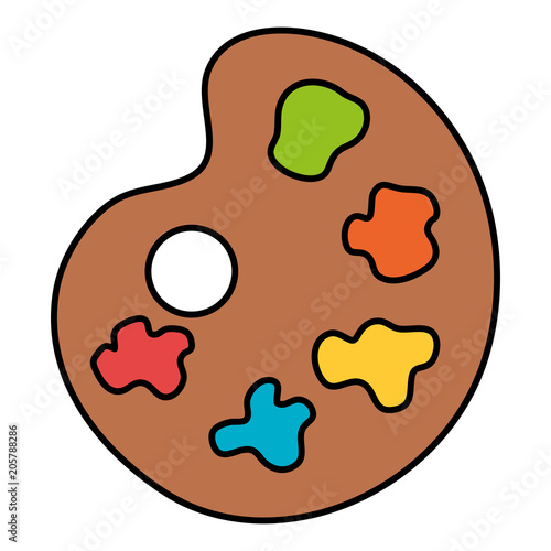 paint colors pallette icon vector illustration design