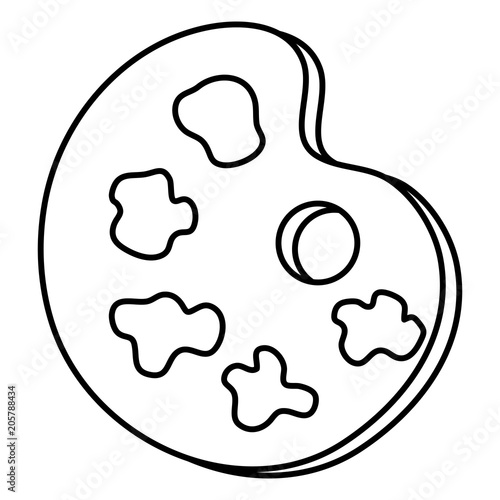 paint colors pallette icon vector illustration design