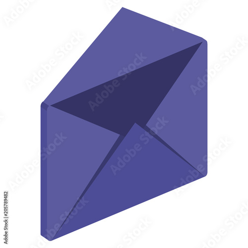 envelope mail isometric icon vector illustration design
