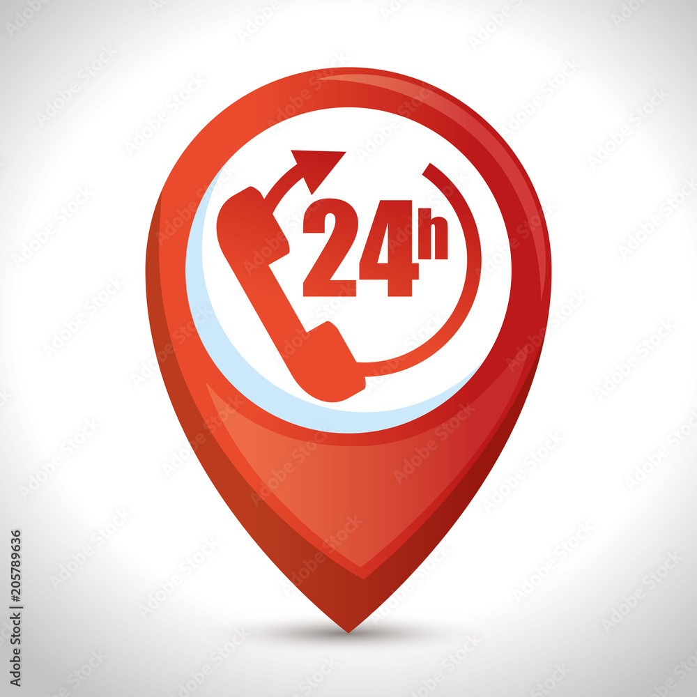 delivery service with 24 hours pin vector illustration design delivery service with 24 hours pin vector illustration design