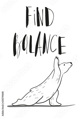 funny yoga with polar bear, fitness white bears, yoga poses, Surya Namaskara meditation. Ashtanga vinyasa yoga poses