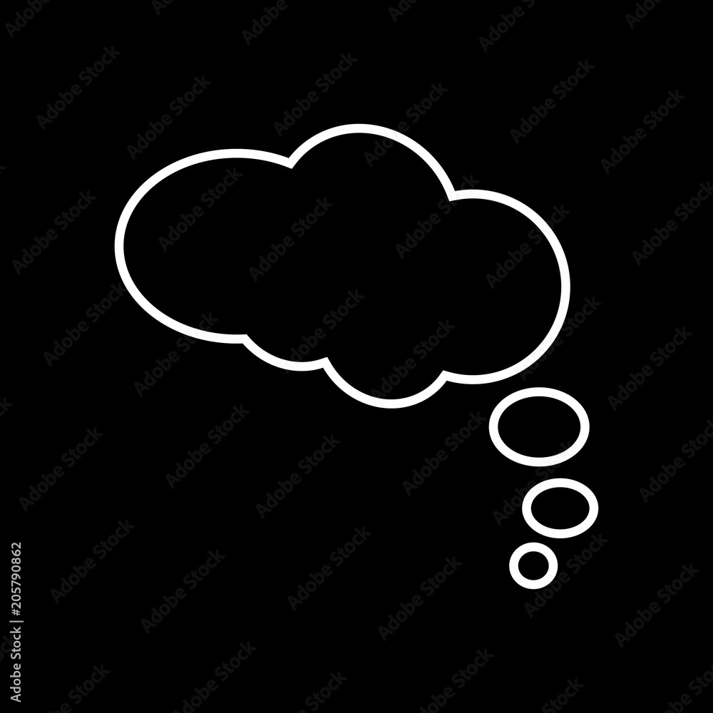 Thought bubble vector icon
