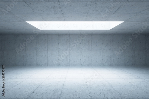 blank concrete space interior  3d rendering