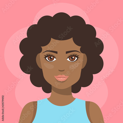 Cute African American woman