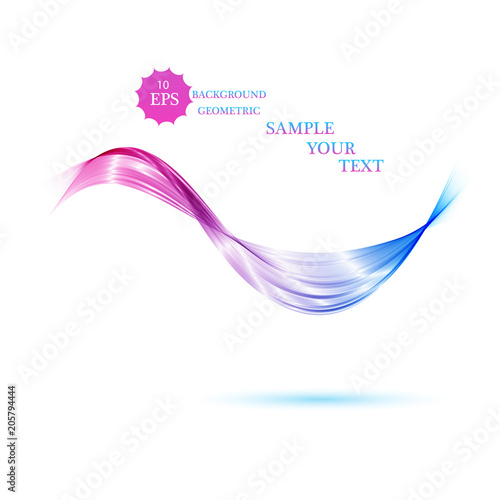 Wavy futuristic fresh bright colorful swoosh lines collection. Bright graphic elegant smoke transparent flow waves. Blue to purple easy to change color gradient.