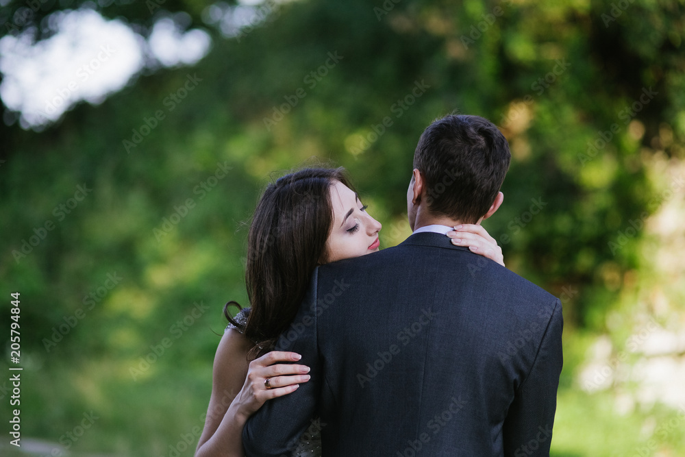 Fototapeta premium happy wedding couple 