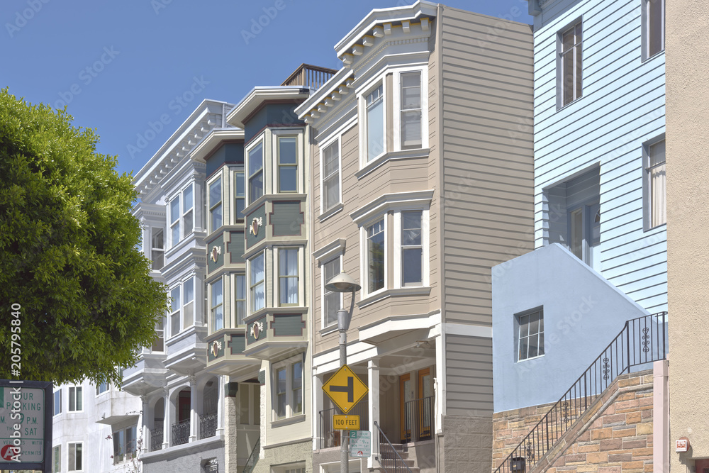 San Francisco residential neighborhood California.