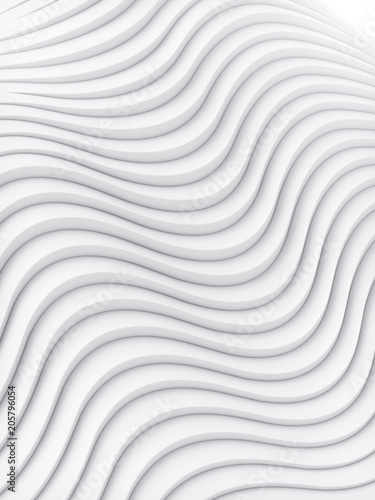 Wave band abstract background surface 3d rendering