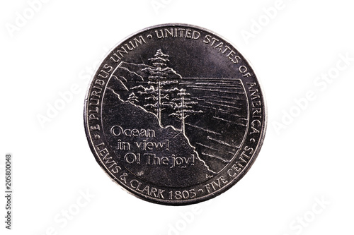Tail Side Of US Lewis And Clark Nickle Coin photo