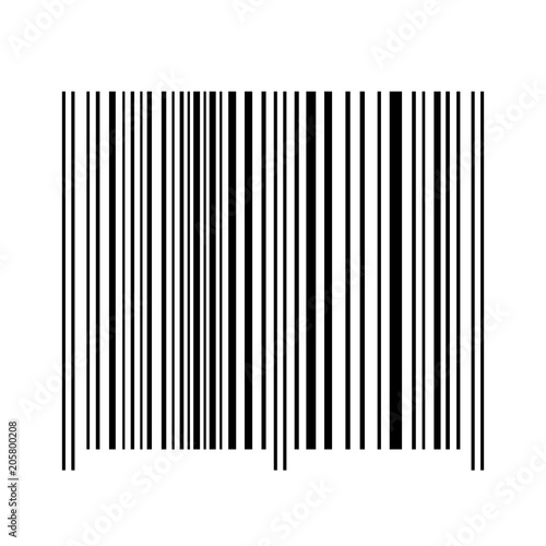 Black barcode on a white background