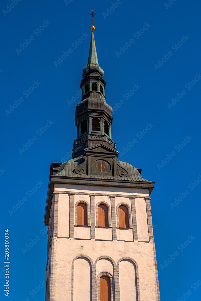 Niguliste Church. Belfry. Tallinn, Estonia. The Church has a Museum and a concert hall.