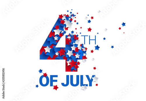 Fourth of July background - American Independence Day vector illustration - 4th of July