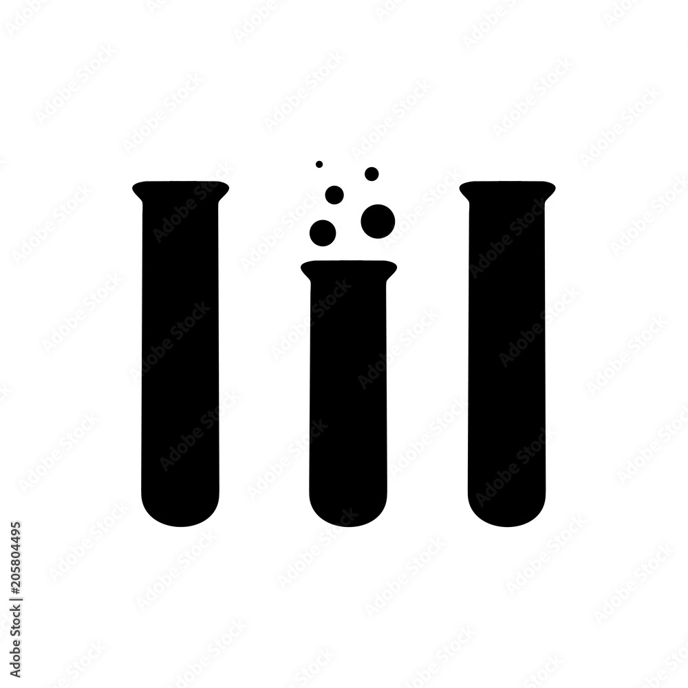 Vector illustration of chemical lab test tube icon Vector illustration of chemical lab test tube icon