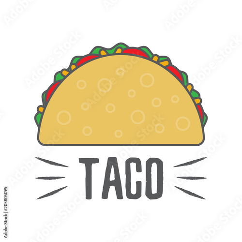 Taco mexican food.