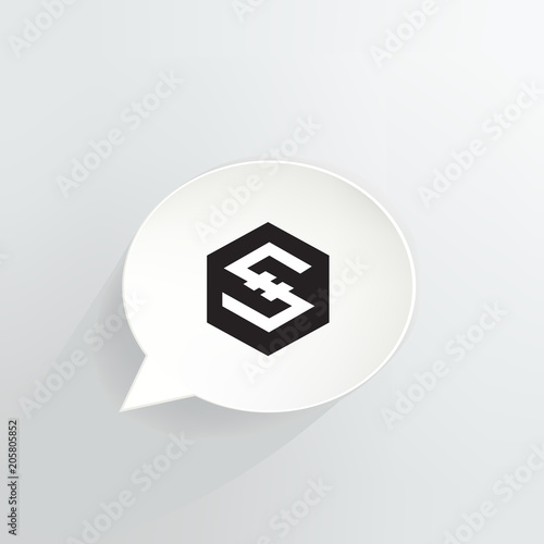 IOStoken Cryptocurrency Coin Speech Bubble Background