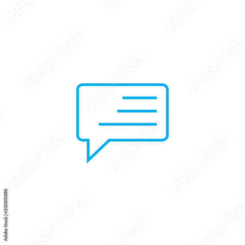 Expressing own opinion line icon, vector illustration. Expressing own opinion linear concept sign.