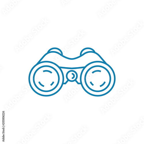 Field-glasses line icon, vector illustration. Field-glasses linear concept sign.