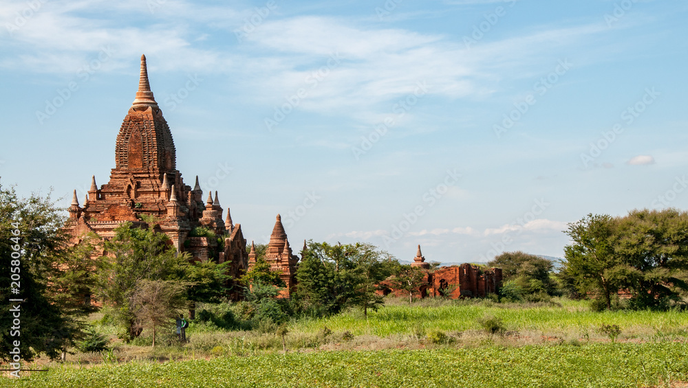 Stupas in Bagan plain