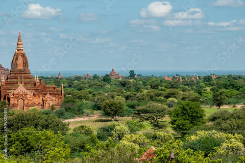Pagoda and stupas in Bagan plain