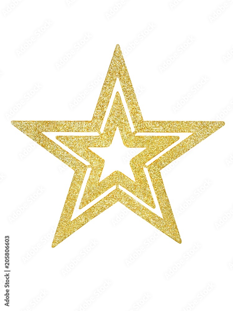 Fototapeta premium Christmas star on white