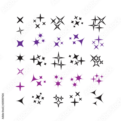 Bright firework, decoration twinkle, shiny flash. Glowing light effect star. Sparkle lights vector