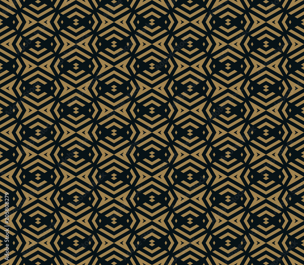 abstract seamless ornament pattern vector illustration woth gold color
