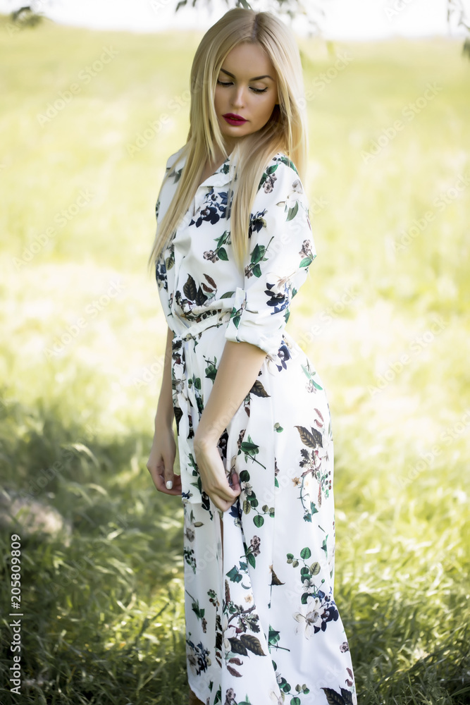 Blond woman grass Blond woman grass
