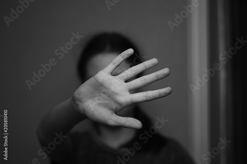 Female slavery in an abandoned building, ending violence against women, international women's day.