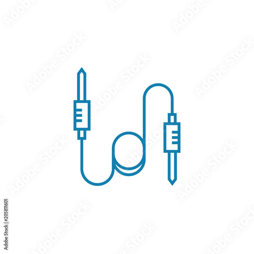 Needle plugs line icon, vector illustration. Needle plugs linear concept sign.