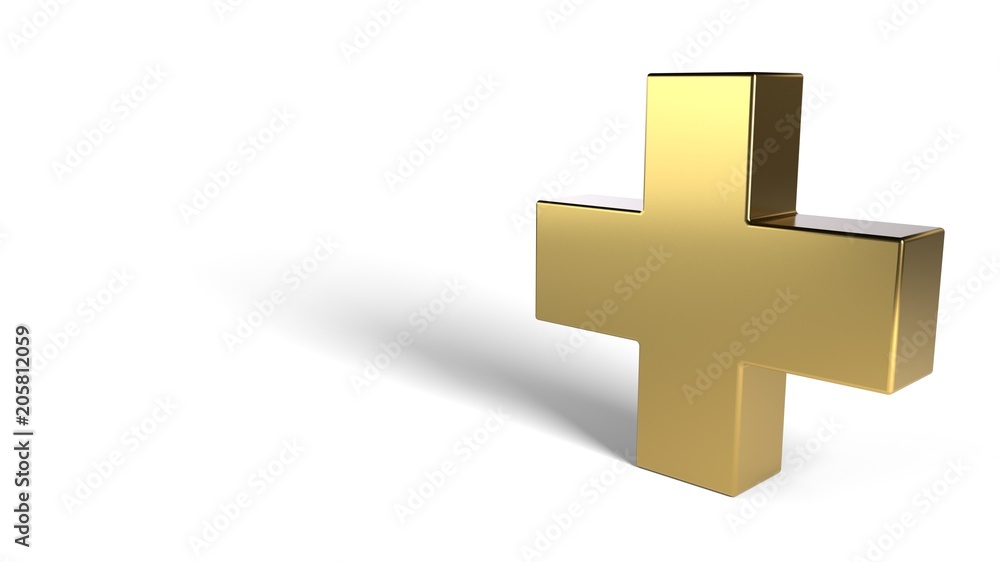 Obraz premium Medicine symbol on a white background, 3d rendering