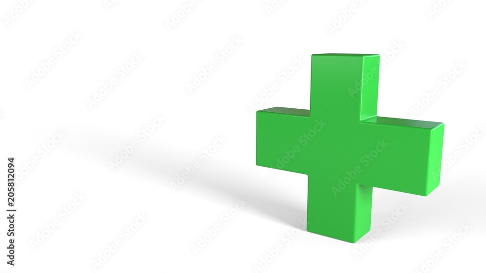Medicine symbol on a white background, 3d rendering Medicine symbol on a white background, 3d rendering