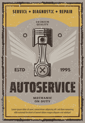 Plakat Baner wektorowy usługi autoservice