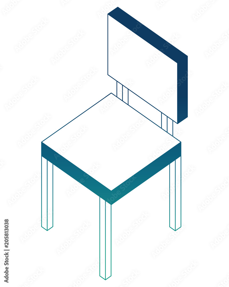 office chair furniture equipment isometric vector illustration blue neon office chair furniture equipment isometric vector illustration blue neon