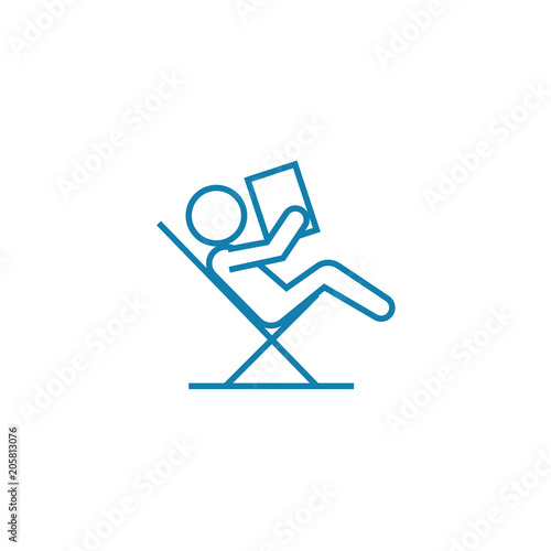 Passive rest line icon, vector illustration. Passive rest linear concept sign.