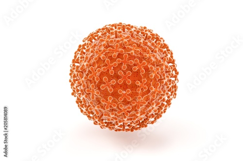 biological cell isolated on whithe background microscope