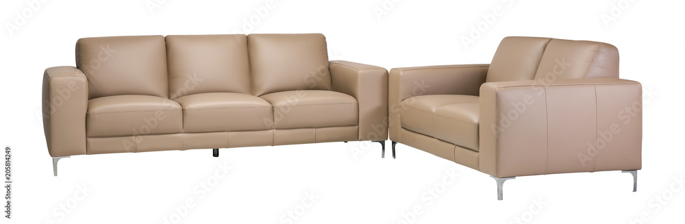 Naklejka premium Kiarah Mocha Leather Lounge Suite