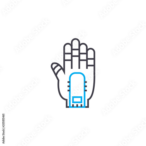 Prosthesis line icon, vector illustration. Prosthesis linear concept sign.