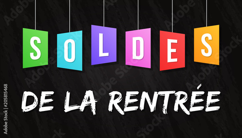 Soldes de la rentrée - tableau noir ardoise