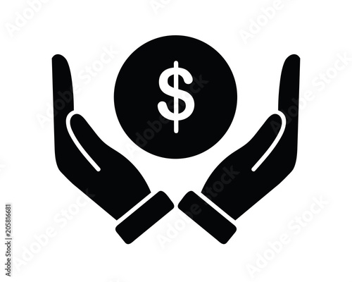 receive fees icon design illustration,glyph style design, designed for web and app