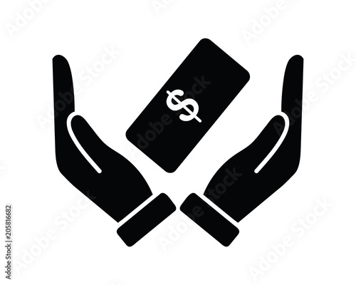 receive fees icon design illustration,glyph style design, designed for web and app