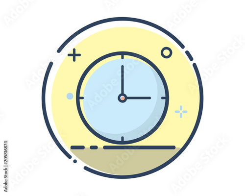 time icon design illustration,line filled style design, designed for web and app