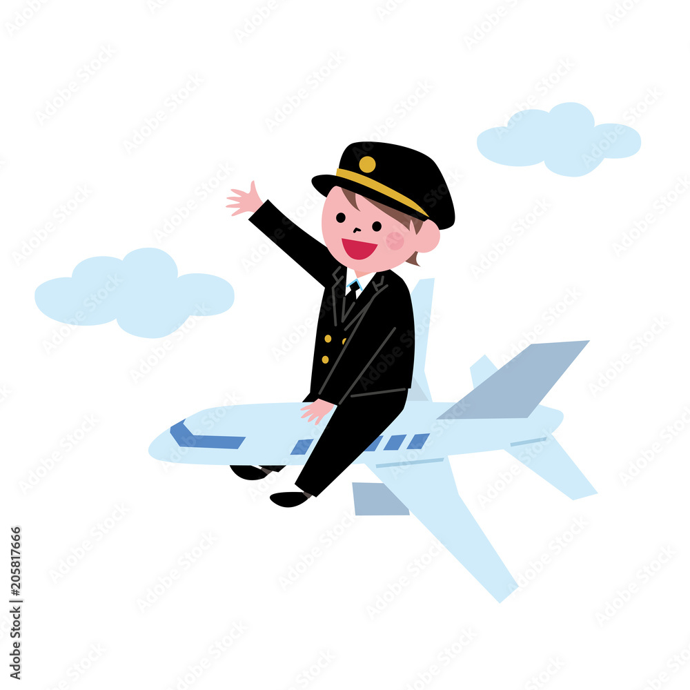 こども パイロット 将来の夢 イラスト Stock Vector Adobe Stock